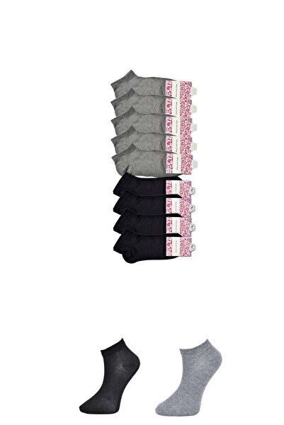 mtm My The Mall Clothing Black and Gray Women's Ankle Socks 9 Pairs