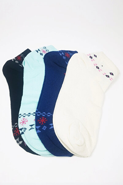 mtm My The Mall Clothing Women Ankle Socks Summer Cotton Soft Solid Color 4 P...