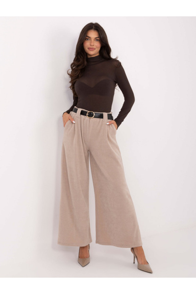 rue parıs Pantaloni Dama, RUE PARIS, Poliester, Textura, Bej, model IT-SP-FL5...