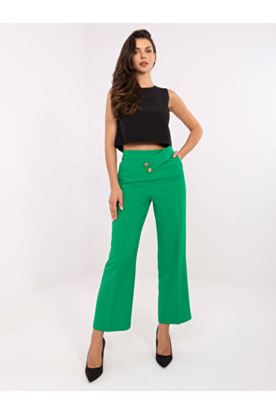 rue parıs Women's Pants, RUE PARIS, Polyester, Elegant, Green, model TO-SP-18...