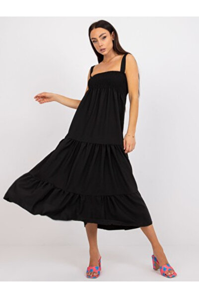 rue parıs Rochie Dama, RUE PARIS, Bumbac, Rochie evazata, Negru, model RO-SK-...