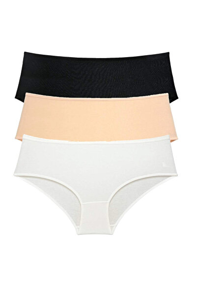 mtm My The Mall Clothing 3 Pieces Women's High Waist Bato Panties Black Skin ...
