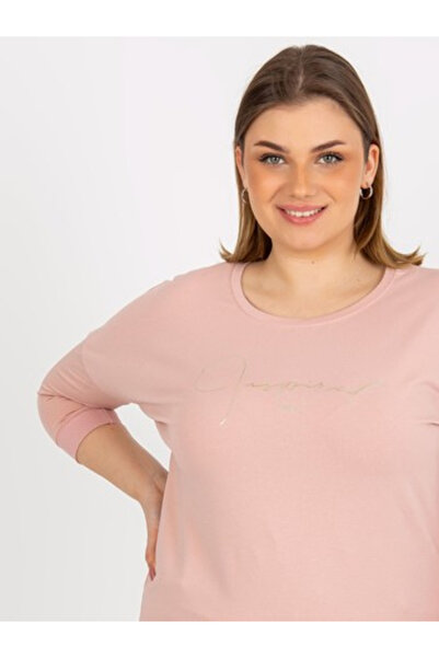 Relevance Bluza Dama Maneca 3/4, Decolteu rotund, RELEVANCE, Roz deschis Casu...