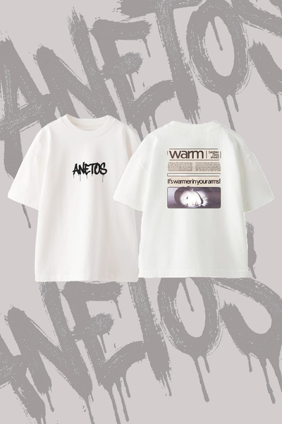 Anetos Ariana Grande_32 Design Back Printed Cotton White Oversize T-Shirt