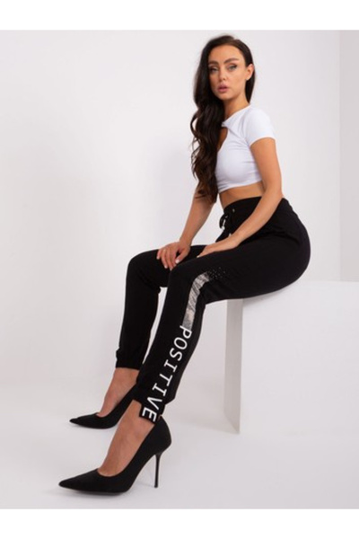 Relevance Pantaloni Trening Dama Mansete elastice, Guler inalt, RELEVANCE, Ne...