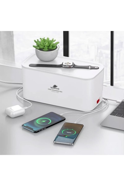 Spacetronik Bară de încărcare BOX USB AC cu 8 prize