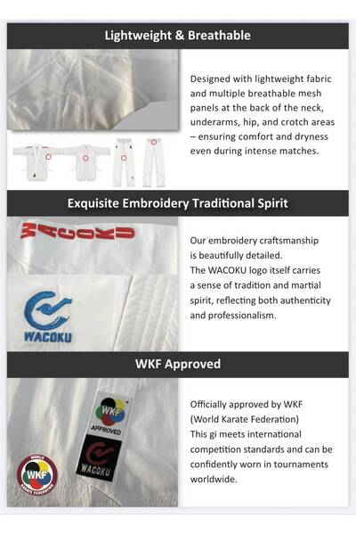 Wacoku KIMONO karate GI, CU BLUZA REVERSIBILA