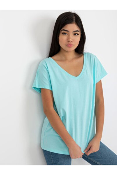 Basic Feel Good Tricou Dama Mini, Decolteu in V, BASIC FEEL GOOD, Menta Casua...