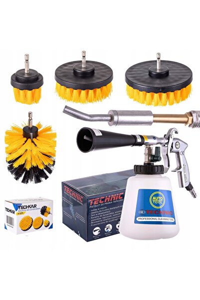 TC Technic Pistol pentru curățarea tapițeriei auto + Set de perii pentru șuru...