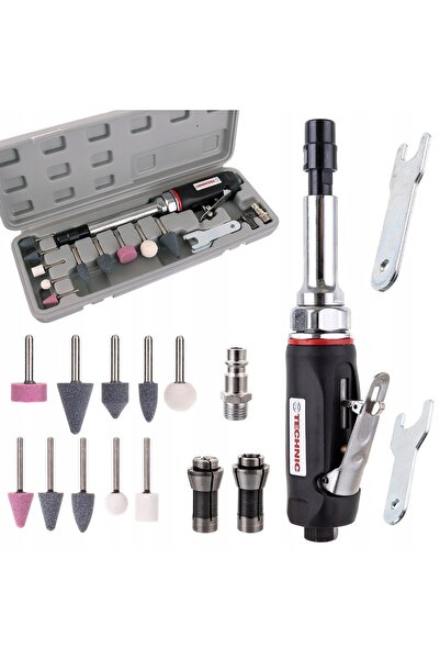 TC Technic Polizor pneumatic drept cu tijă, lungime 280mm, cu 3+6mm de șlefuire