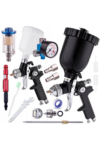 TC Technic 2x PISTOL DE VOPSIT HVLP 0,8 1,4 1,7 CU REDUCTOR DE DESHIDRATARE