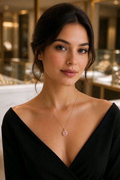 Monalisa Home Luxurious Figured Statement Necklace with Zircon Stones