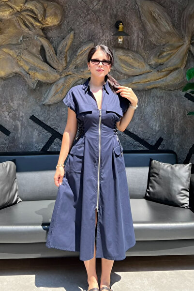 sunfyre Women's Original Model, Midi Length Dress with Rope Accessories on th...