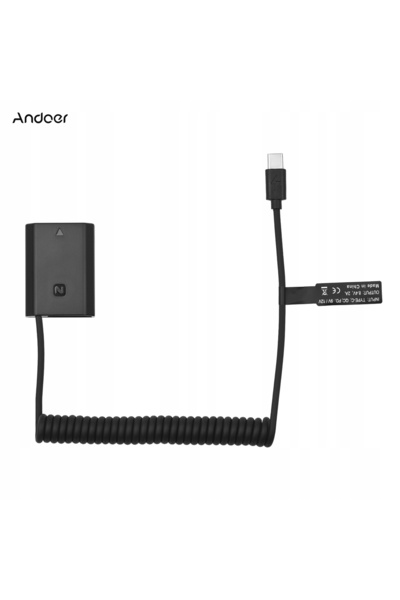 Andoer NP-FZ100 baterie falsă cu interfață USB tip C pentru dispozitive Sony