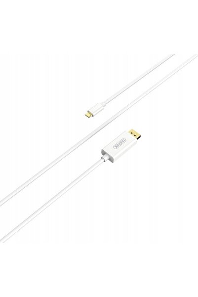 Unitek Cablu USB Tip-C la DisplayPort, 4K, alb, 1,8m, înlocuitor pentru V400A