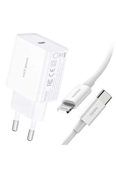 Rock Space Încărcător de laptop de rețea USB-C GaN cu cablu USB-C QC PD 65W
