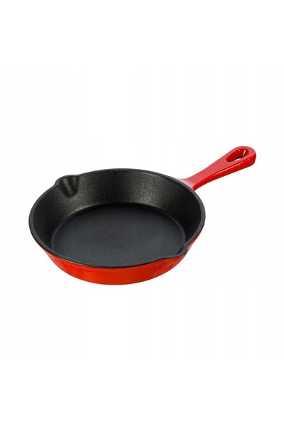 Kamado Tigaie emailată din fontă Grand Feu, 15,5 cm, roșie