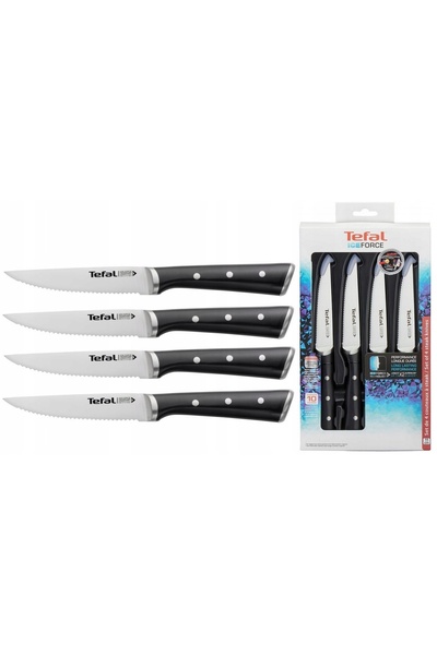 TEFAL Set de 4 cuțite pentru friptură Ice Force K232S414