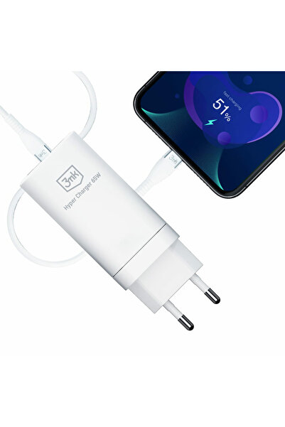 3MK Încărcător Hyper Charger 65W USB-C USB-A 5V 5A