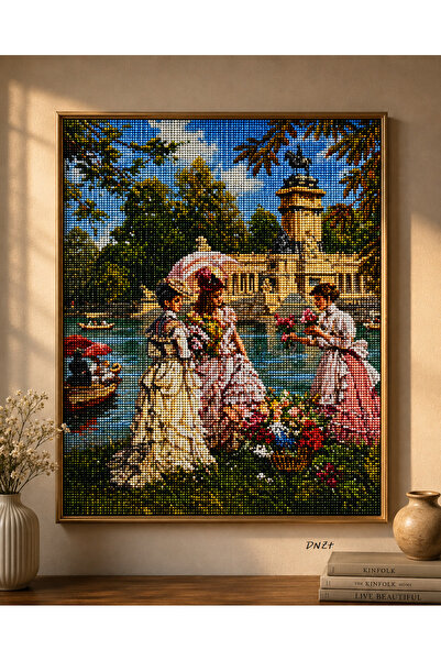DNZt 5D Diamond Painting 50x40 cm Elmas Mozaik Boncuklu Taşlı Goblen Pano Tab...
