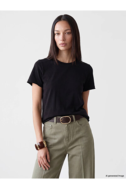LC Waikiki Black Crew Neck Women's T-Shirt