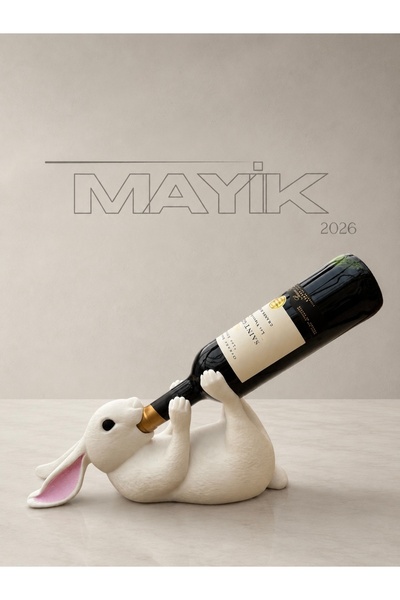 Mayik2026 Tavşan Şişe Standı – Sevimli Dekoratif Şarap Tutucu
