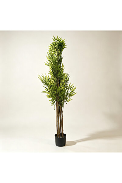 Yallabena 120cm Artificial Bamboo Potted Plant with Real Bamboo Poles and Lif...