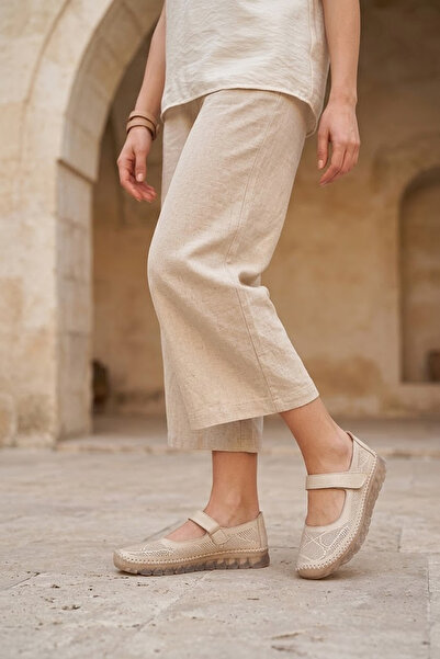 Solly Bio Detox 02 Beige Genuine Leather Women's Shoes