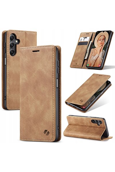 NO BRAND Husă tip carte pentru Galaxy A25 5G, Spacecase, Moale, din Piele, Ma...