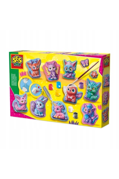 SES Creative SES Obiecte din ipsos + vopsele pentru figurine decorative 01342...