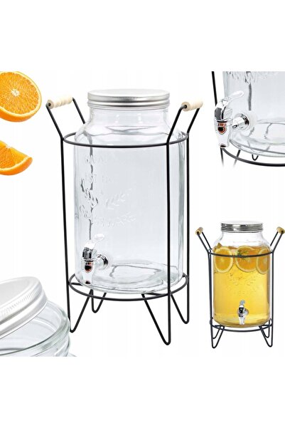 Brunbeste CARAFĂ DE STICLA DE 5,5L PENTRU BĂUTURI CU ROBINET ȘI SUPORT 56227
