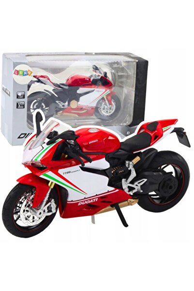 LeanToys Motocicletă sportivă metalică roșie 1:12 Sunete, lumini, elemente mo...