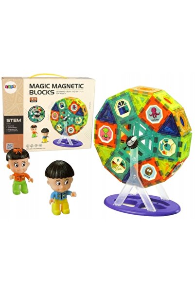 LeanToys Blocuri Magnetice de Construcție 3D Moara Diavolului