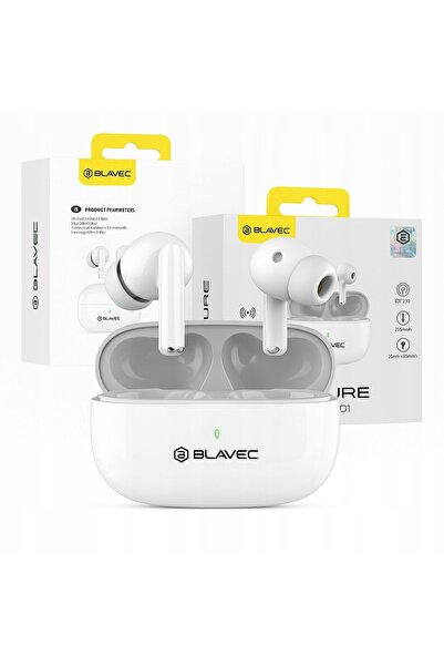 Blavec Căști BW-01 TWS albe intraauriculare Bluetooth pentru iPhone 17e