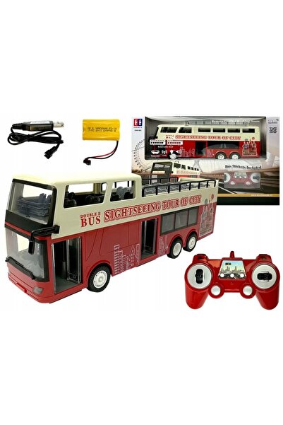 LeanToys Autobuz telecomandat etajat R/C 2.4G 1:18 Roșu