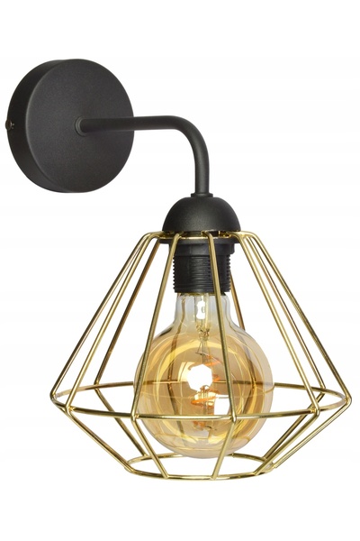 Milagros jewelry Aplică de perete Milagro LUPO NEGRU/AURIU 1xE27 60W