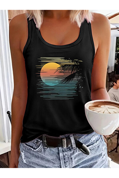 mercoledi Tricou de baie pentru femei cu imprimeu Mandala, cu decolteu scobit