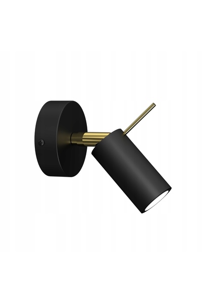 Milagros jewelry Aplica de perete PRESTON GOLD/BLACK 1x mini GU10 Milagro