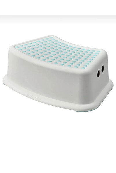 IKEA Forsıktıg çocuk basamağı beyaz-turkuaz 37x13 cm - Belir Store