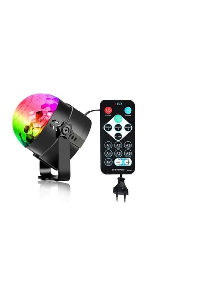 OEM Φωτιστικό Πάρτι LED RGB με Τηλεχειριστήριο, Μαύρο, Διακοσμητικό YB-689