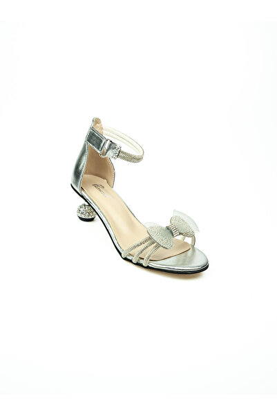 Minican 760 Silver Girls' Heeled Evening Dress Shoes