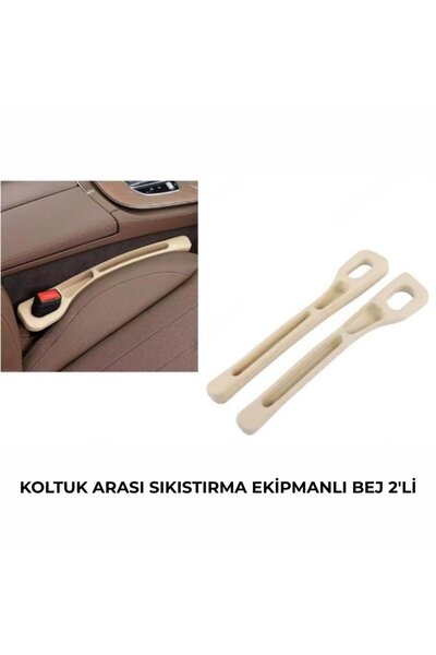 VİTEKSA Seat Inter-Seat Organizer Seat Gap Organizer Beige 2-Piece