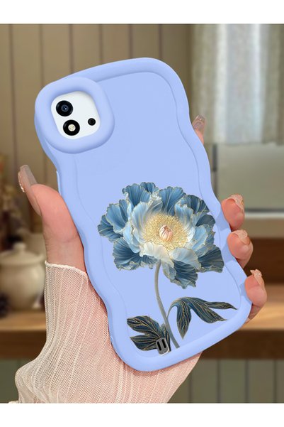 Hontinga Realme C11 2021 Compatible Case Camera Protector Blue Silicone Coupl...