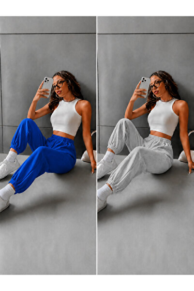 ZİYMO 2-Piece Women's Elastic Waist Trackpants
