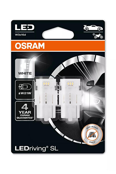 Osram Bec LEDriving SL W21W Alb |   12V - W3x16d - Комплект 2 бр. (Офроуд)