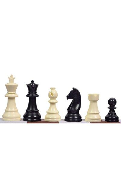 Sunrise Chess & Games Staunton Plastic Chess Pieces No. 6 (3.75''), Unweighted