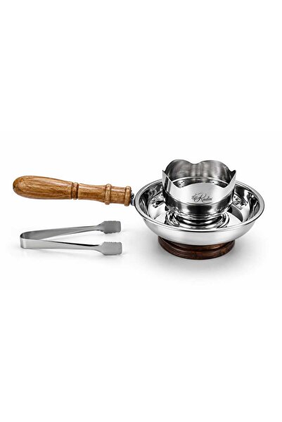 Radin Bakhoor Burner Steel With Wooden Handle And Safety Tong For Home And Of...