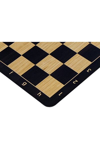 Sunrise Chess & Games Black roll-up chessboard no. 6 (51 cm), non-slip bottom