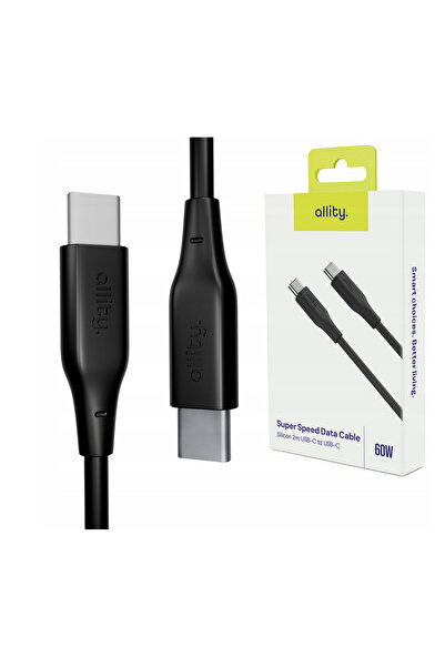 OEM Καλώδιο Allity AUC-02 USB-C - USB-C 2,0 m 60W μαύρο