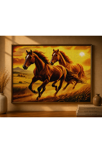 DNZt 5D Diamond Painting 50x40 cm Elmas Mozaik Boncuklu Taşlı Goblen Pano Tab...